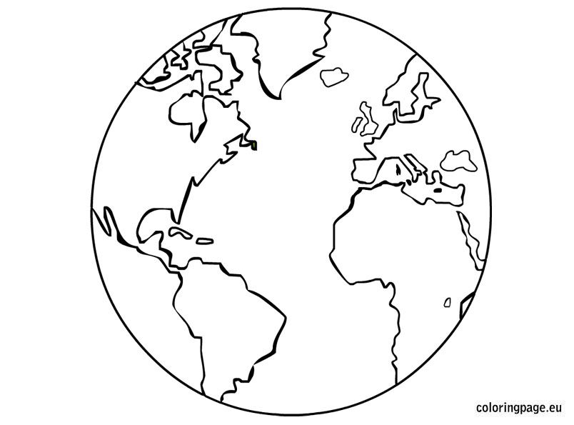 804x595 Perfect For Earth Day Or Our Planet Theme Craft, That I've Seen - Earth Line Drawing