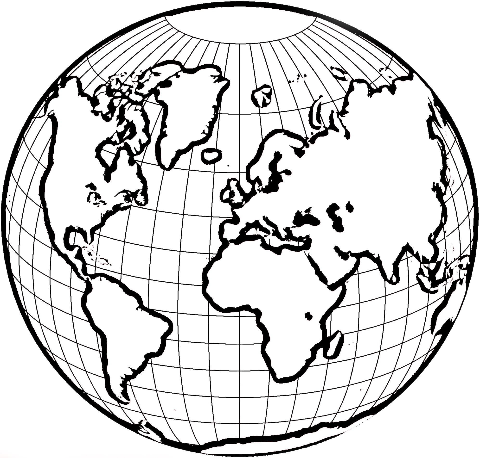1995x1906 Clipart Earth Line Drawing - Earth Line Drawing