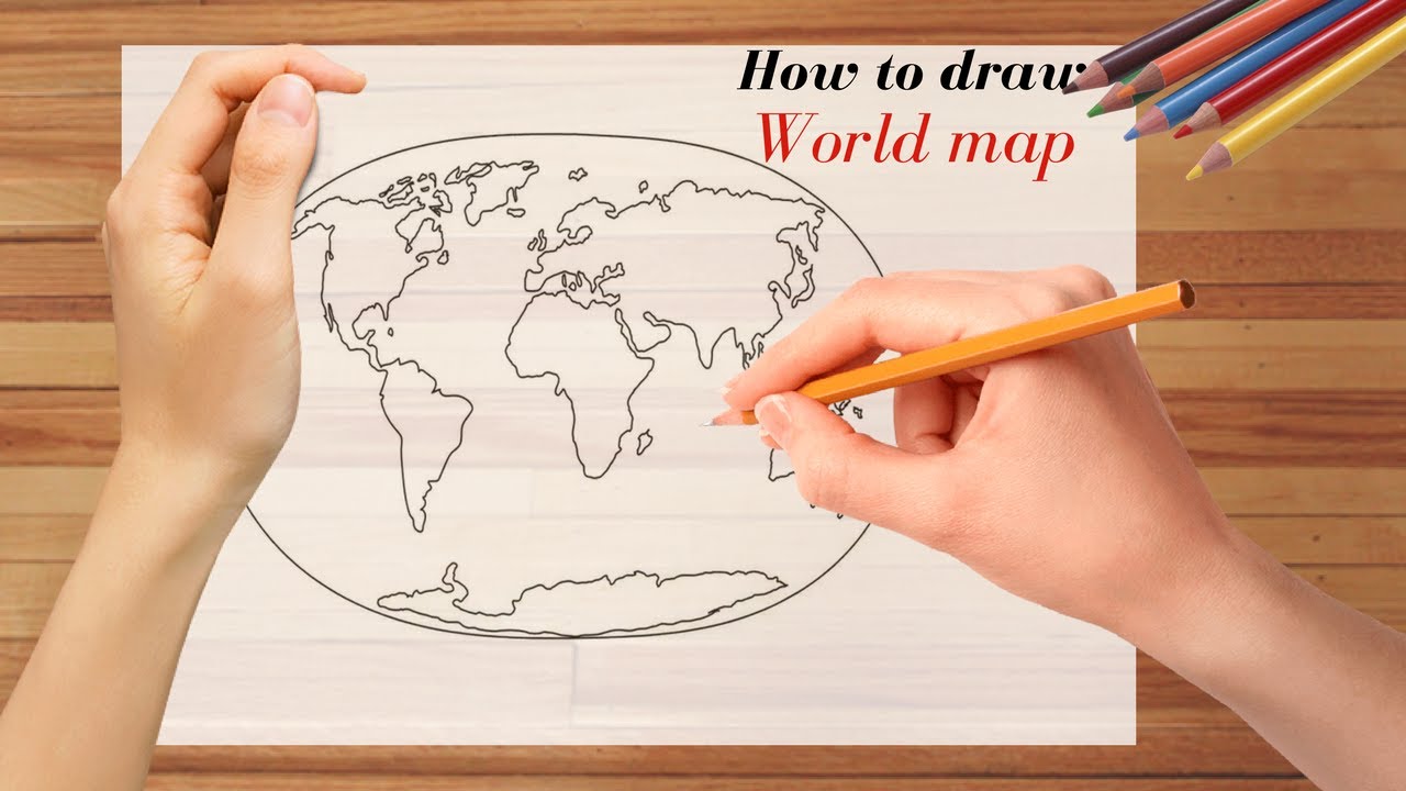 Earth Map Drawing at Explore collection of Earth