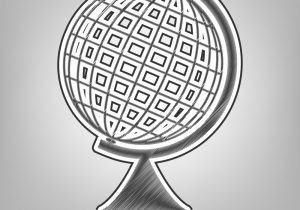 300x210 Pencil Sketch Of Globe Planet Earth Pencil Drawing - Earth Pencil Drawing