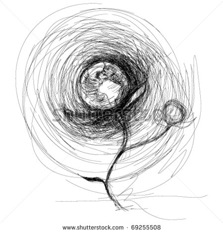 450x470 Best Photos Of Earth Pencil Sketch - Earth Pencil Drawing