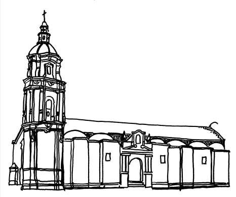 466x388 san juan bautista church in catacos before the earthquake - Earthquake Drawing