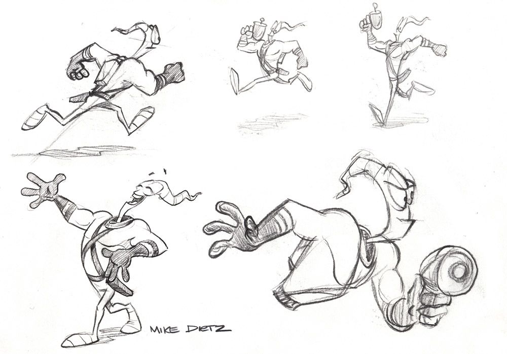 1000x698 Earthworm Jim Concept Art And Paintings - Earthworm Jim Drawing