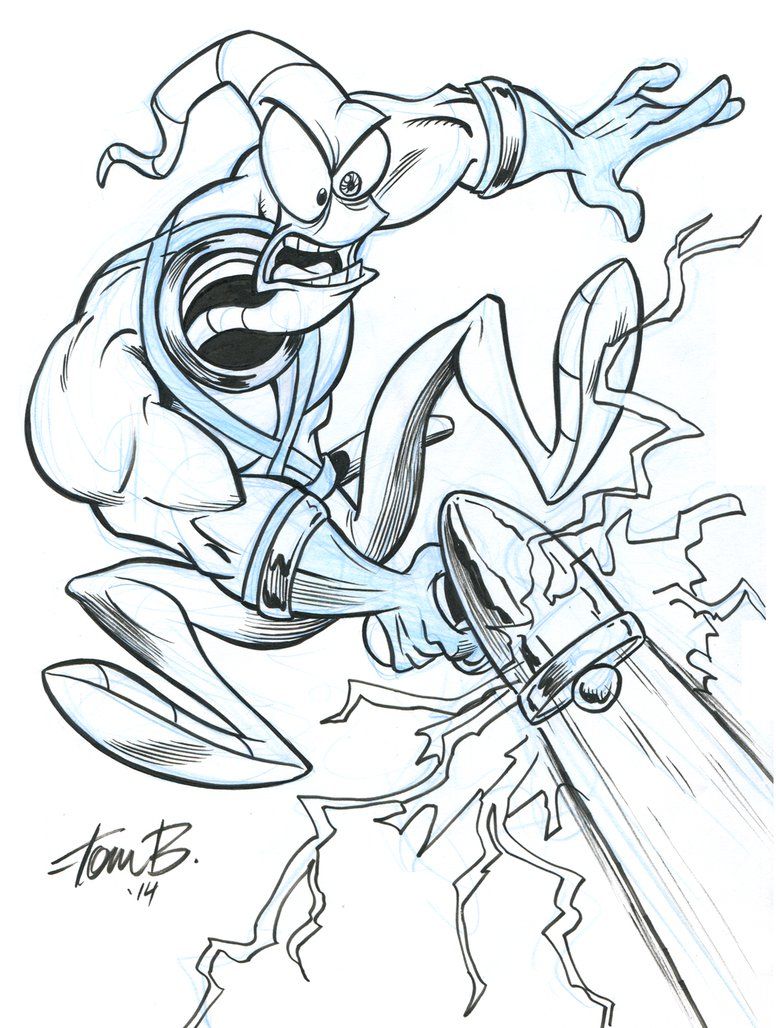 776x1028 Earthworm Jim - Earthworm Jim Drawing