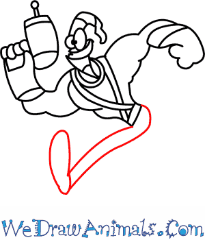 300x350 How To Draw Earthworm Jim - Earthworm Jim Drawing