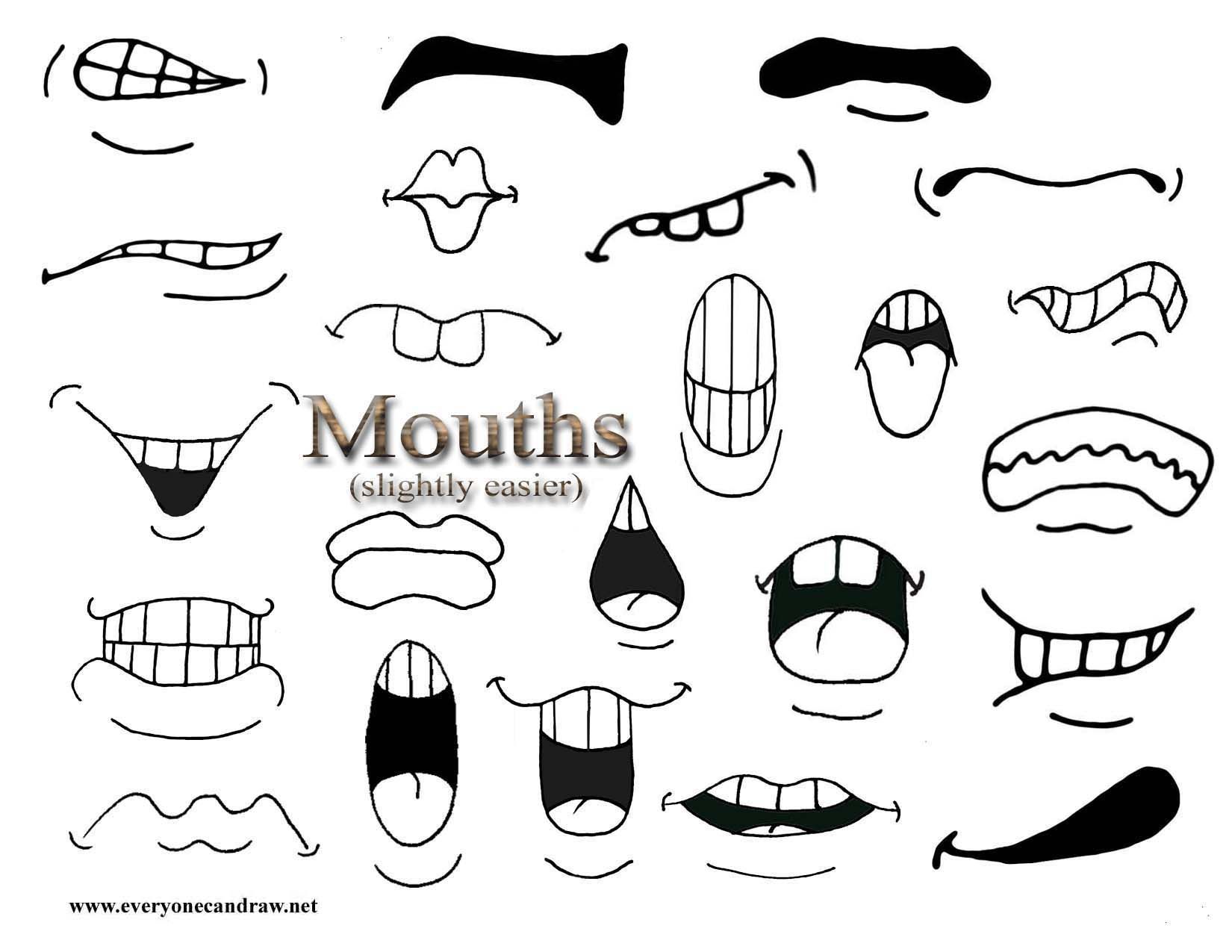 1650x1275 secondary mouths easiest drawings drawings, cartoon drawings - Easiest Drawing