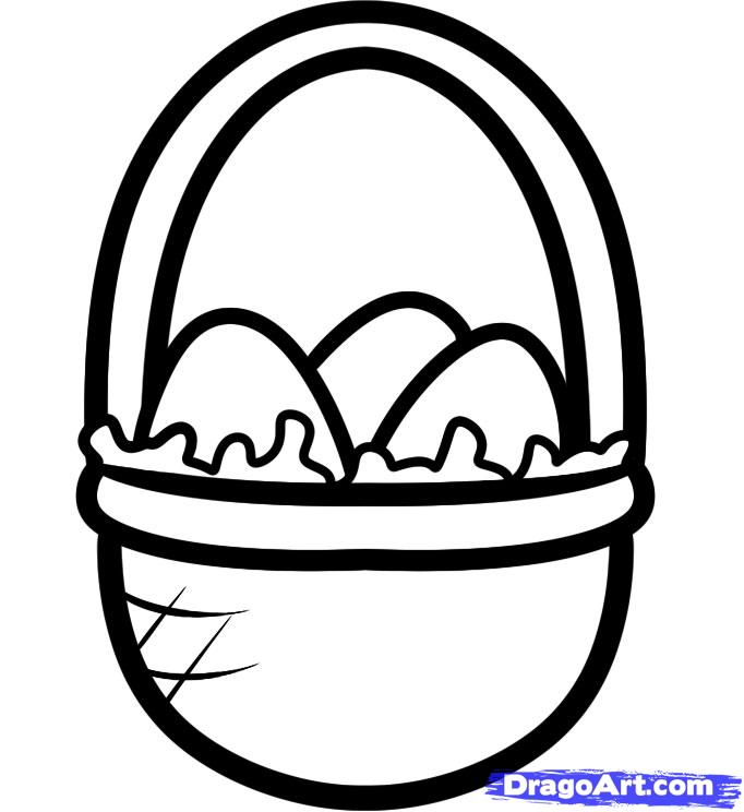 682x744 how to draw an easter basket for kids, step - Easter Basket Drawing