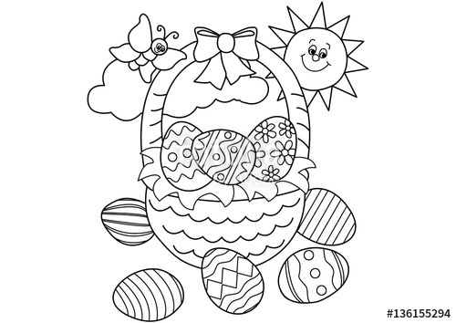 Easter Basket Drawing at PaintingValley.com | Explore collection of ...