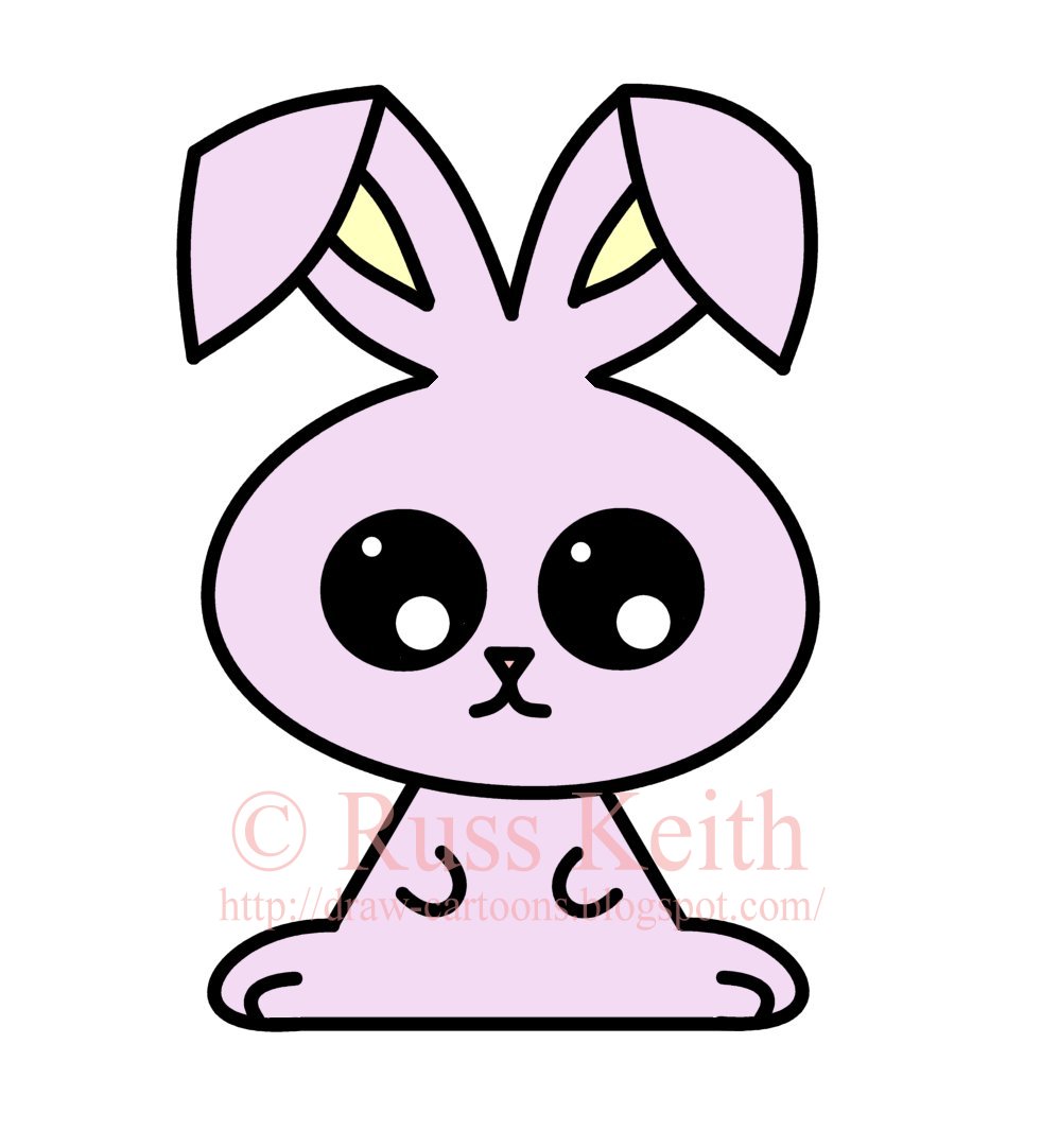 998x1082 How To Draw Cartoons Easter Bunny - Easter Bunny Cartoon Drawing