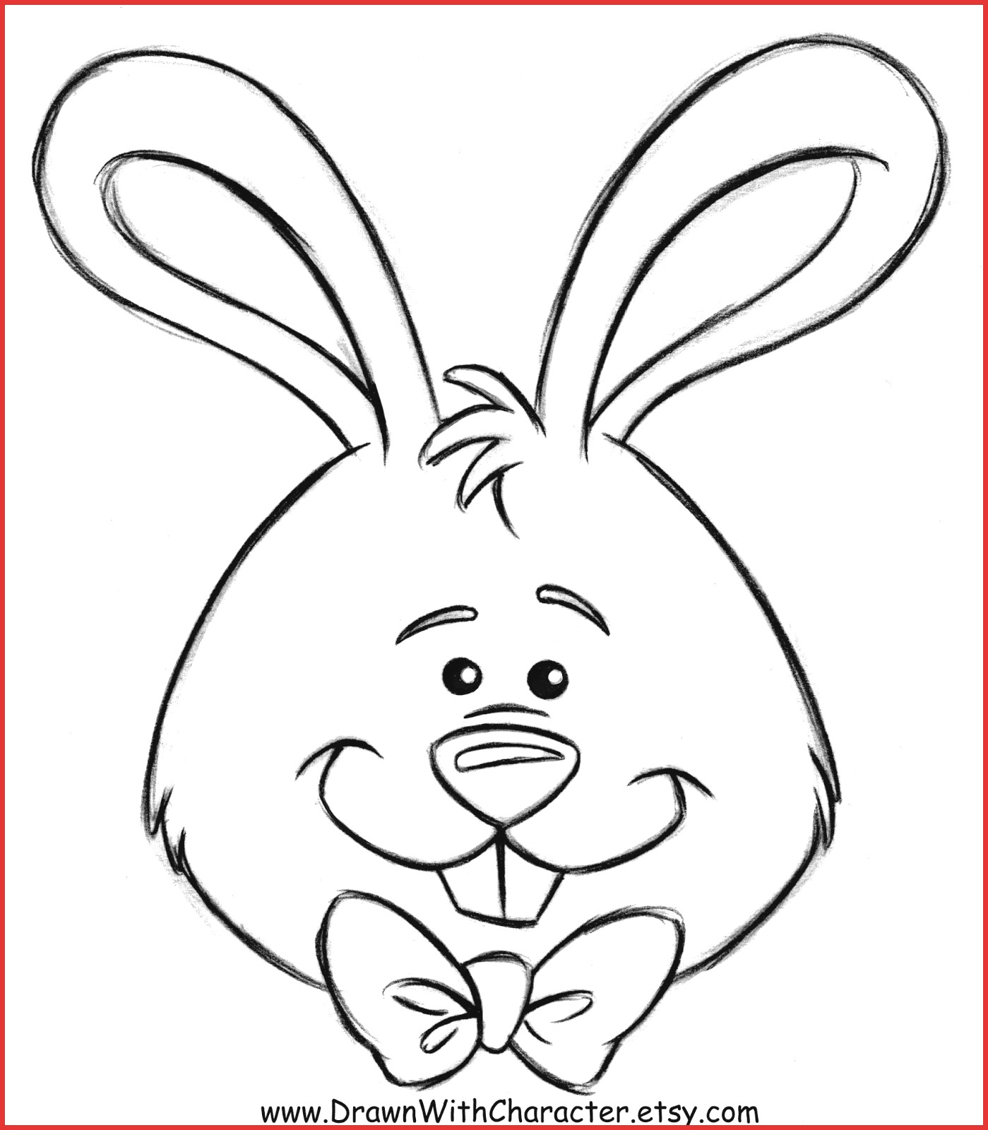 1399x1600 Drawings Of The Easter Bunny Drawing How To Draw Steplesson - Easter Bunny Cartoon Drawing