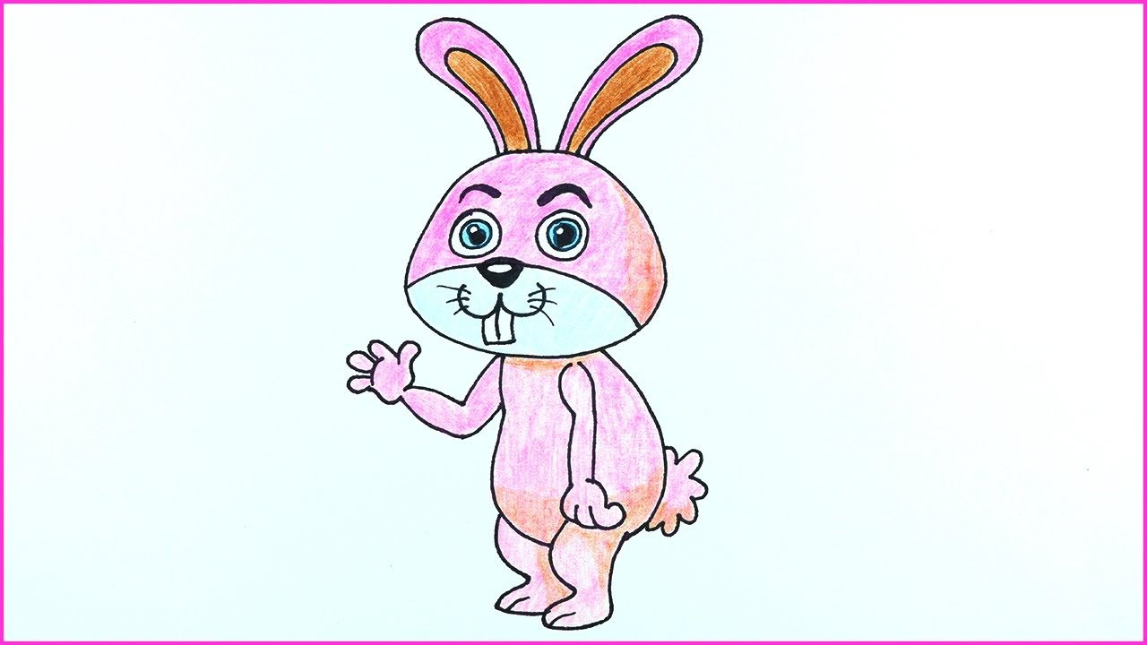 1280x720 How To Draw A Bunny Step - Easter Bunny Drawing