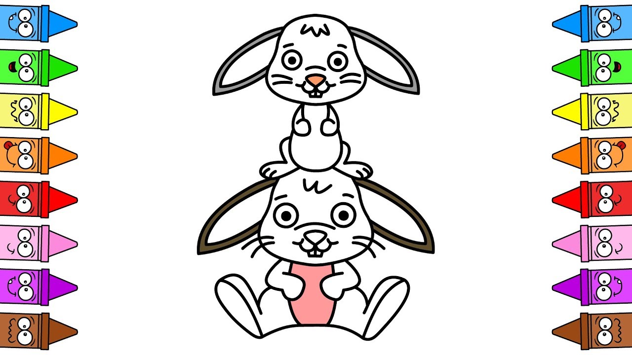 1280x720 drawing bunny face how to draw bunny step - Easter Bunny Face Drawing