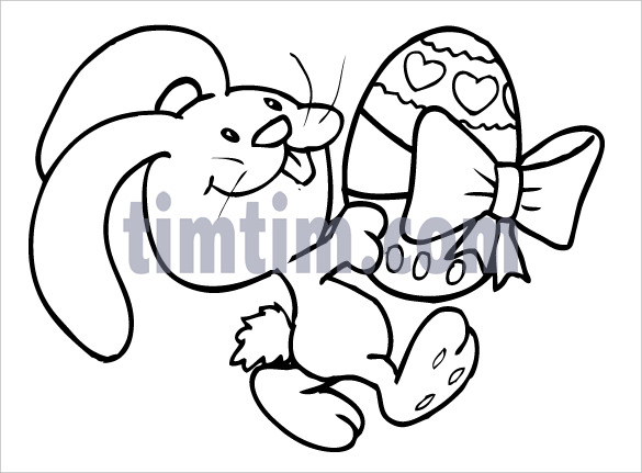 Easter Bunny Line Drawing