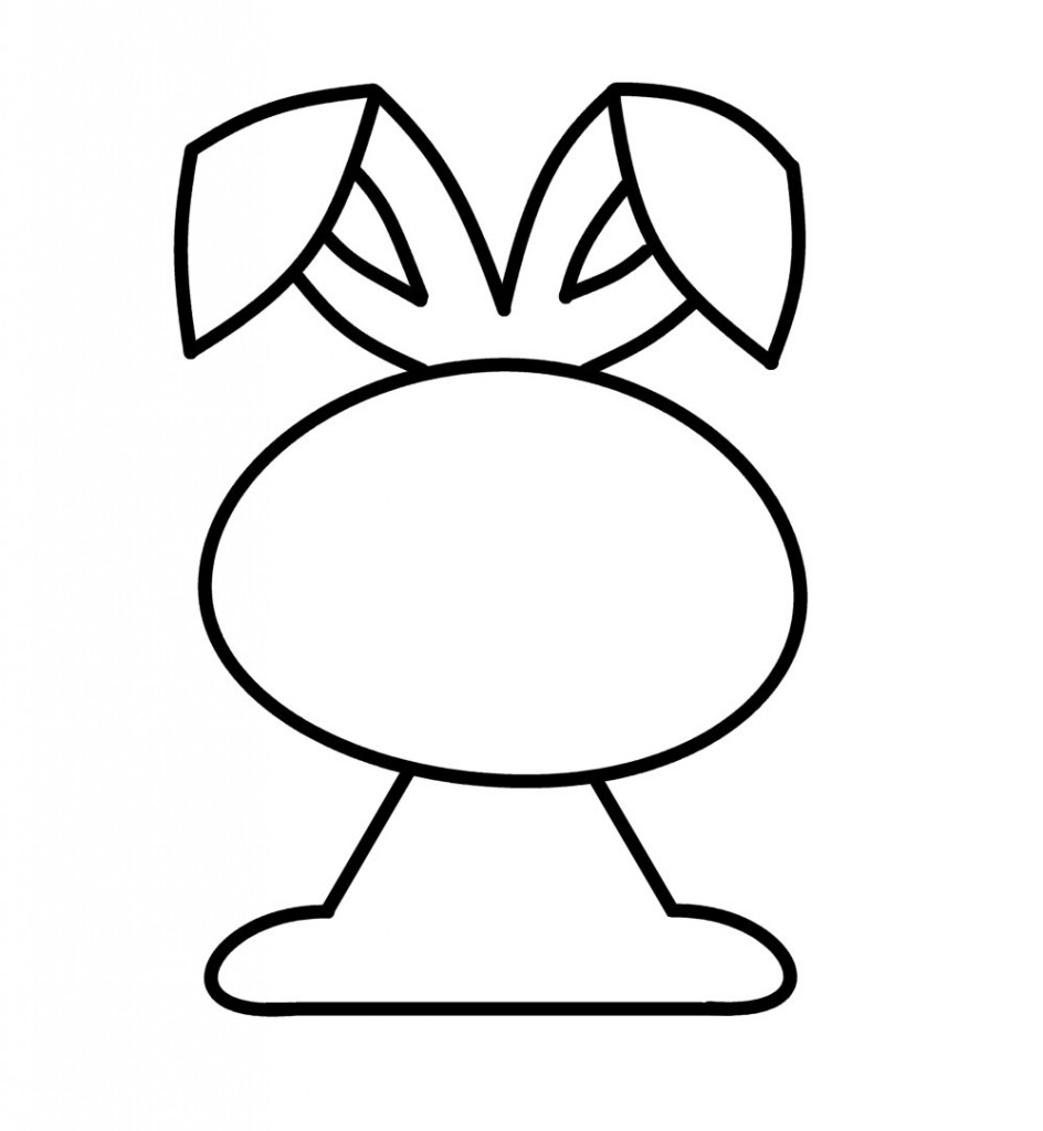944x1024 Drawings Of Bunnies Easter Bunny An Rabbit Step - Easter Bunny Line Drawing