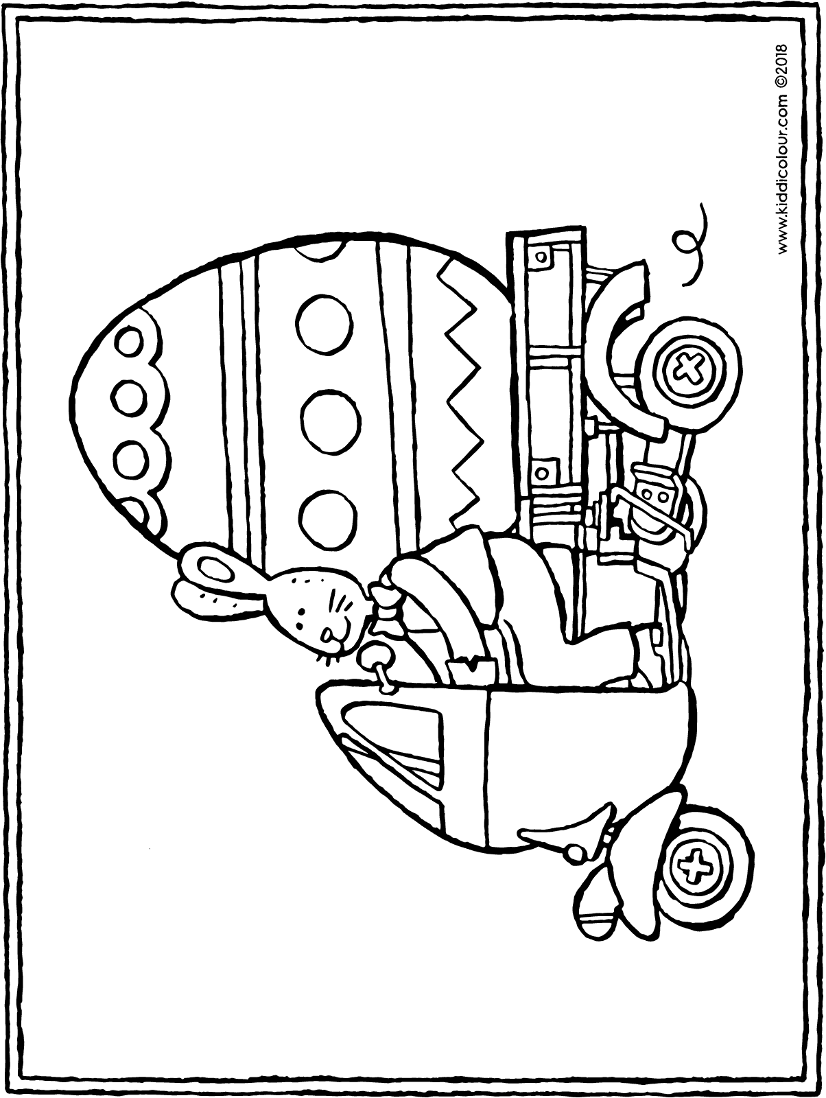 1204x1600 the easter bunny driving around with a giant easter egg - Easter Bunny Line Drawing