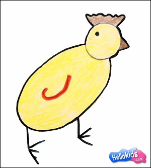 300x334 how to draw how to draw a realistic yellow easter chick - Easter Chick Drawing