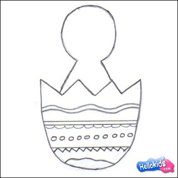 350x350 how to draw how to draw an easter chick and egg shell - Easter Chick Drawing