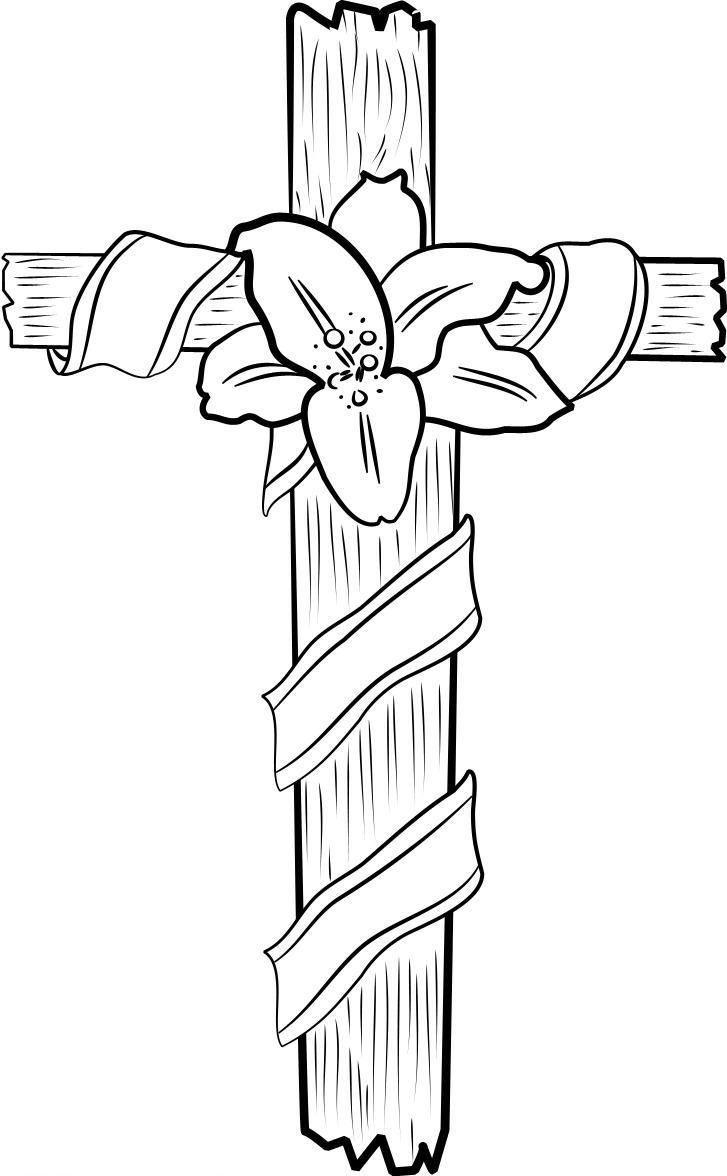 727x1176 Free Printable Cross Coloring Pages For Kids Drawings Bibliai - Easter Cross Drawings