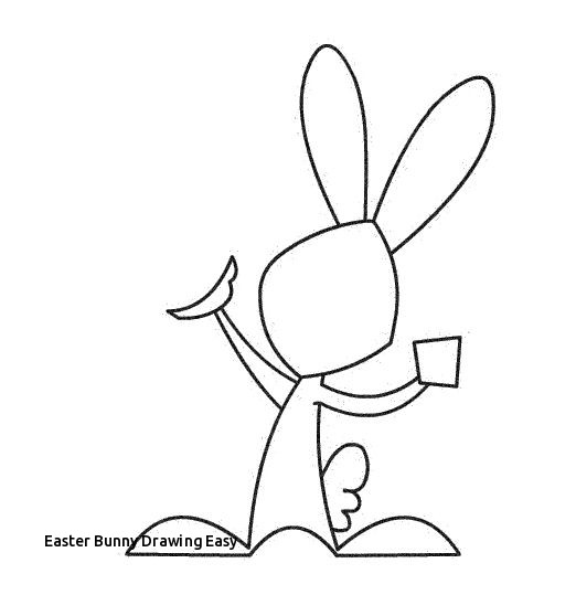 522x539 easter bunny drawing easy how to draw a cartoon easter bunny - Easter Day Drawing