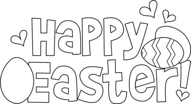 640x347 easter day coloring pages easter coloring pages happy easter - Easter Day Drawing