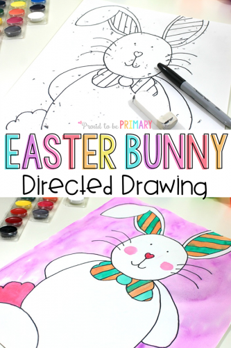 333x500 how to draw an easter bunny easy steps for primary grades - Easter Drawing Activities