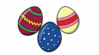382x215 How To Draw Easter Eggs, Holidays, Easter, Easy Step - Easter Drawing Images