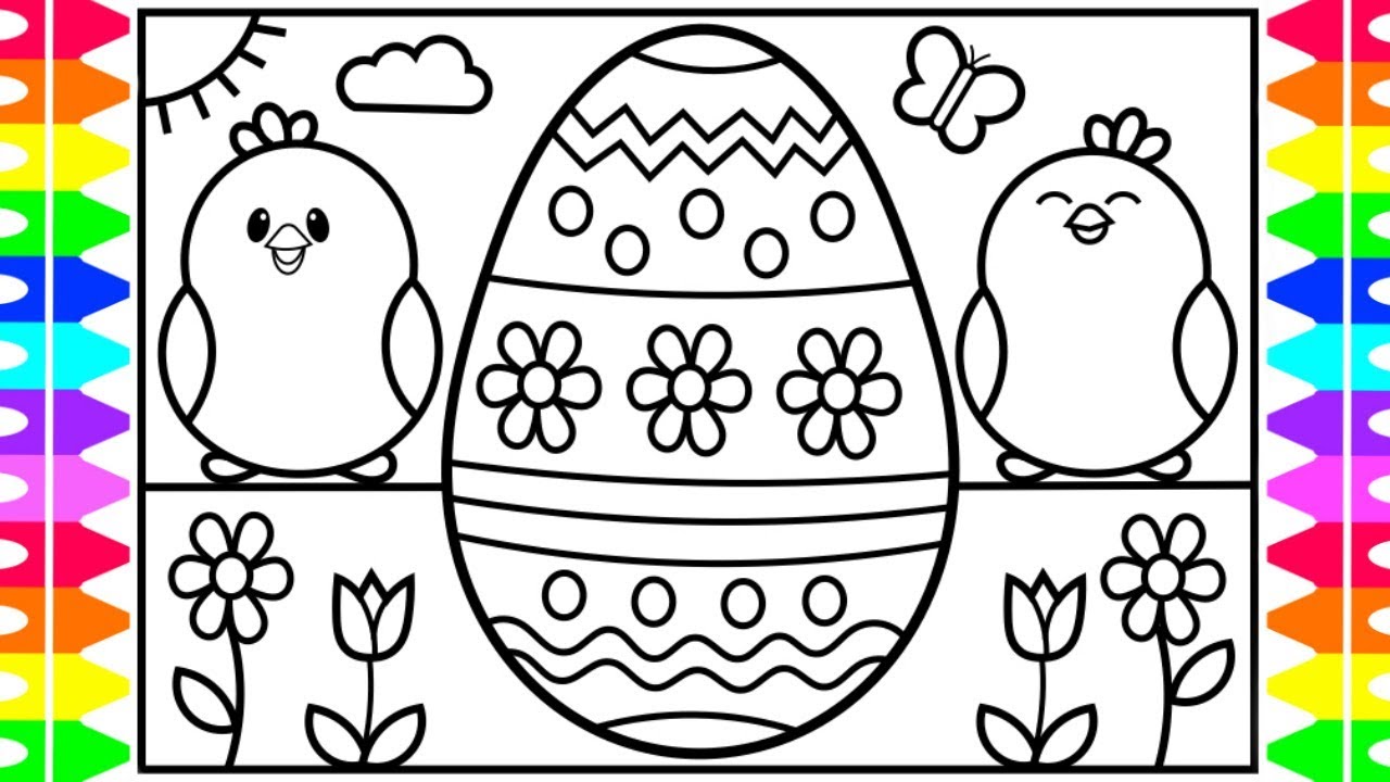 1280x720 How To Draw An Easter Egg Step - Easter Drawing Images