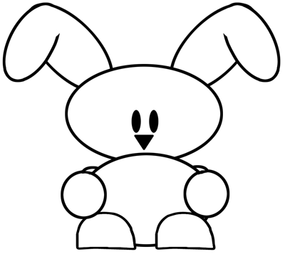 400x357 easter bunny drawing for kids happy easter thanksgiving - Easter Drawing Images