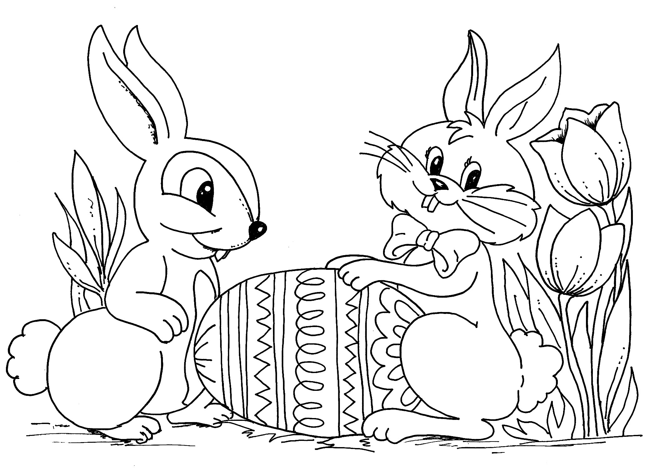2066x1500 Easter Drawing For Kids - Easter Drawing Pictures