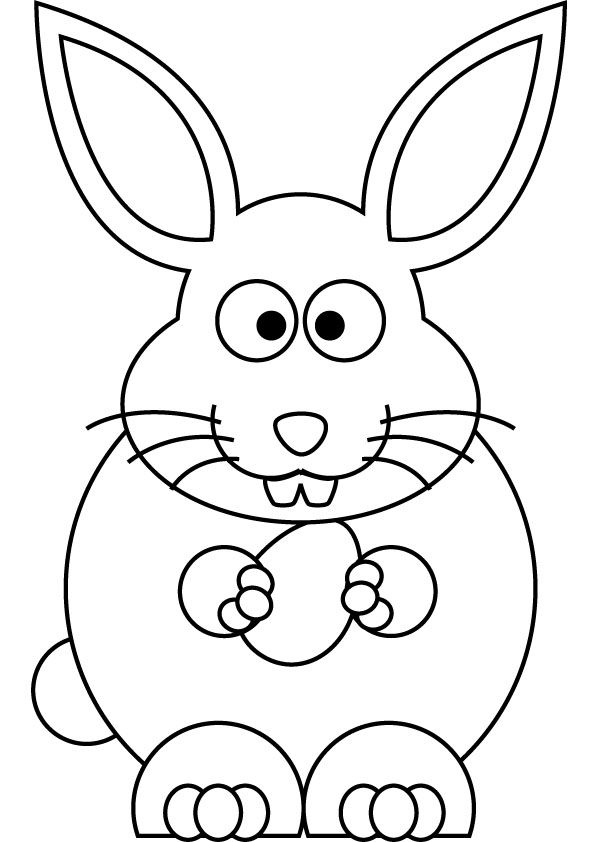 595x842 Directed Drawing Easter Bunny For Free Download - Easter Drawing Pictures