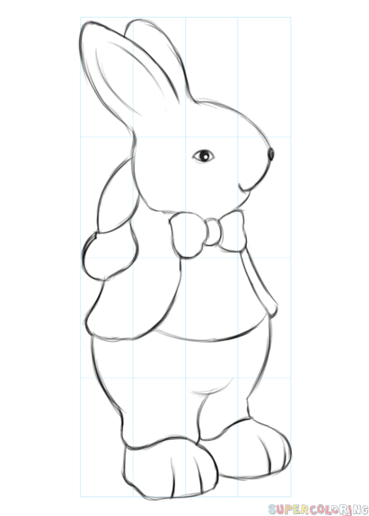 411x575 easter bunny drawings happy easter thanksgiving - Easter Drawing Pictures