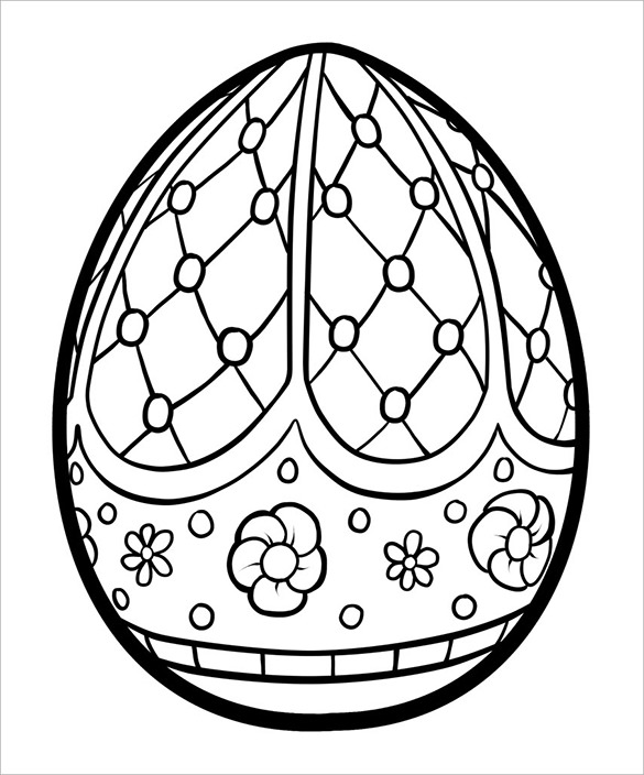 585x704 Easter Egg Drawing Templates Hd Easter Images - Easter Drawing Templates