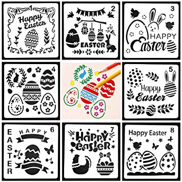 355x355 Fashionclubs Easter Plastic Stencils Journal - Easter Drawing Templates