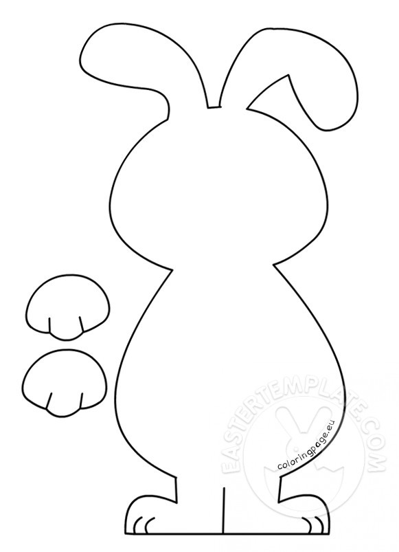 581x803 Bunny Outline Printable Animal Templates Printable Easter Bunny - Easter Drawing Templates