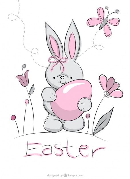 455x626 Easter Bunny Drawings - Easter Drawings