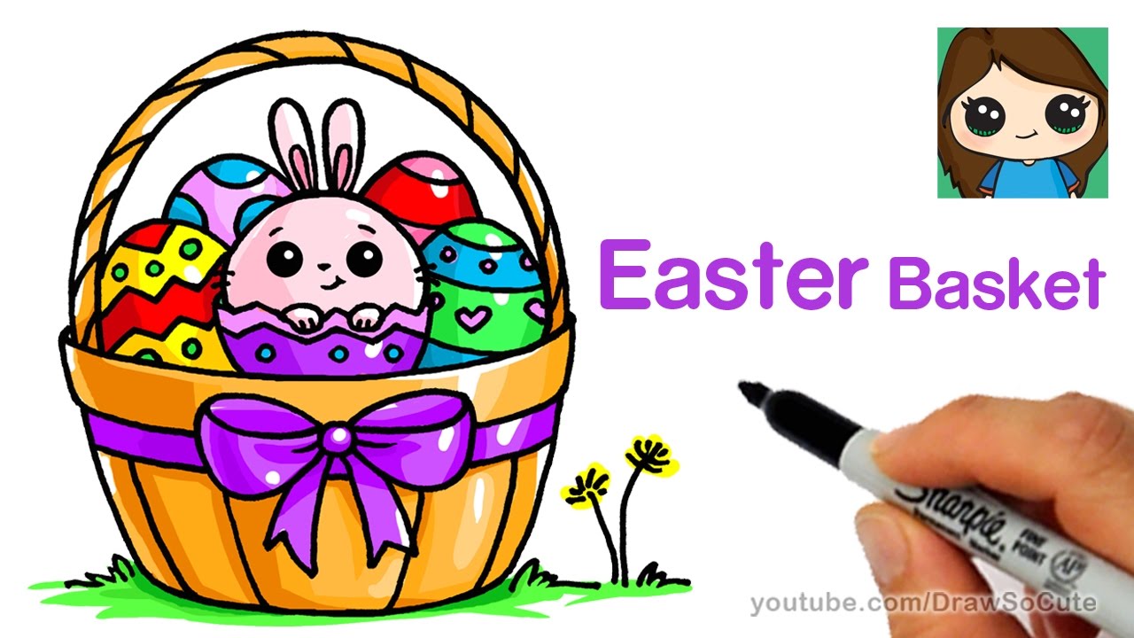 1280x720 cute easy easter drawings happy easter thanksgiving - Easter Drawings