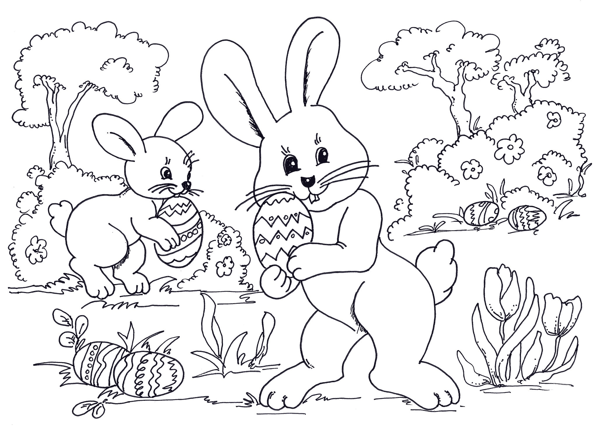 2049x1500 Free Printable Easter Coloring Pages Inspirational Easter - Easter Drawings For Kids