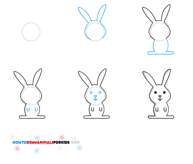 620x527 Easter Bunny Step - Easter Drawings For Kids