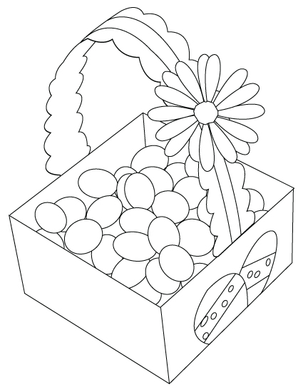 425x550 easter egg basket drawing childrens drawings - Easter Egg Basket Drawing