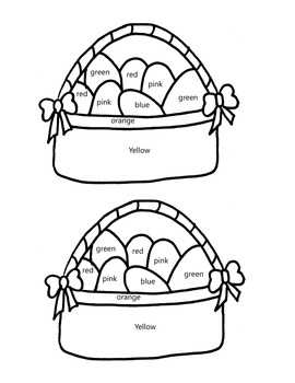 270x350 Color - Easter Egg Basket Drawing