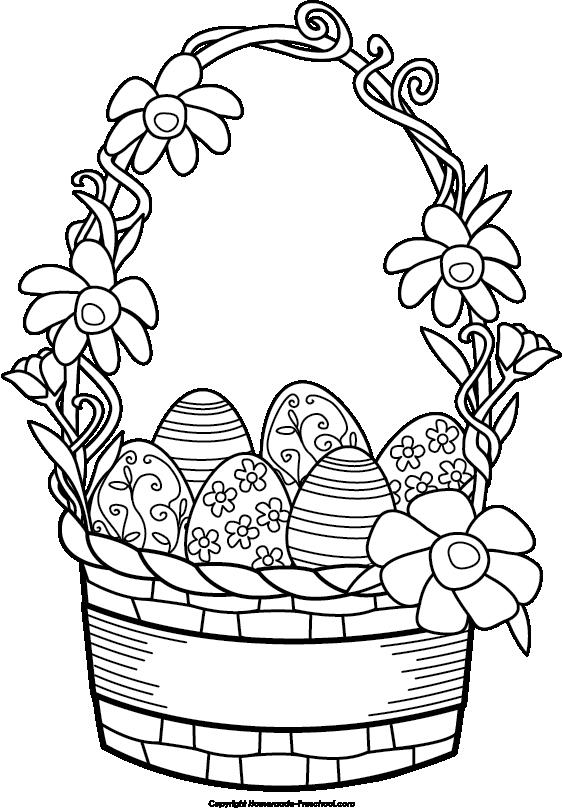 Easter Egg Basket Drawing at Explore collection of
