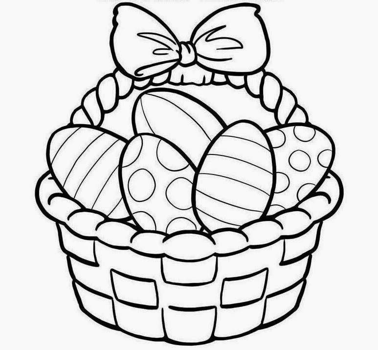 Easter Egg Basket Drawing at Explore collection of