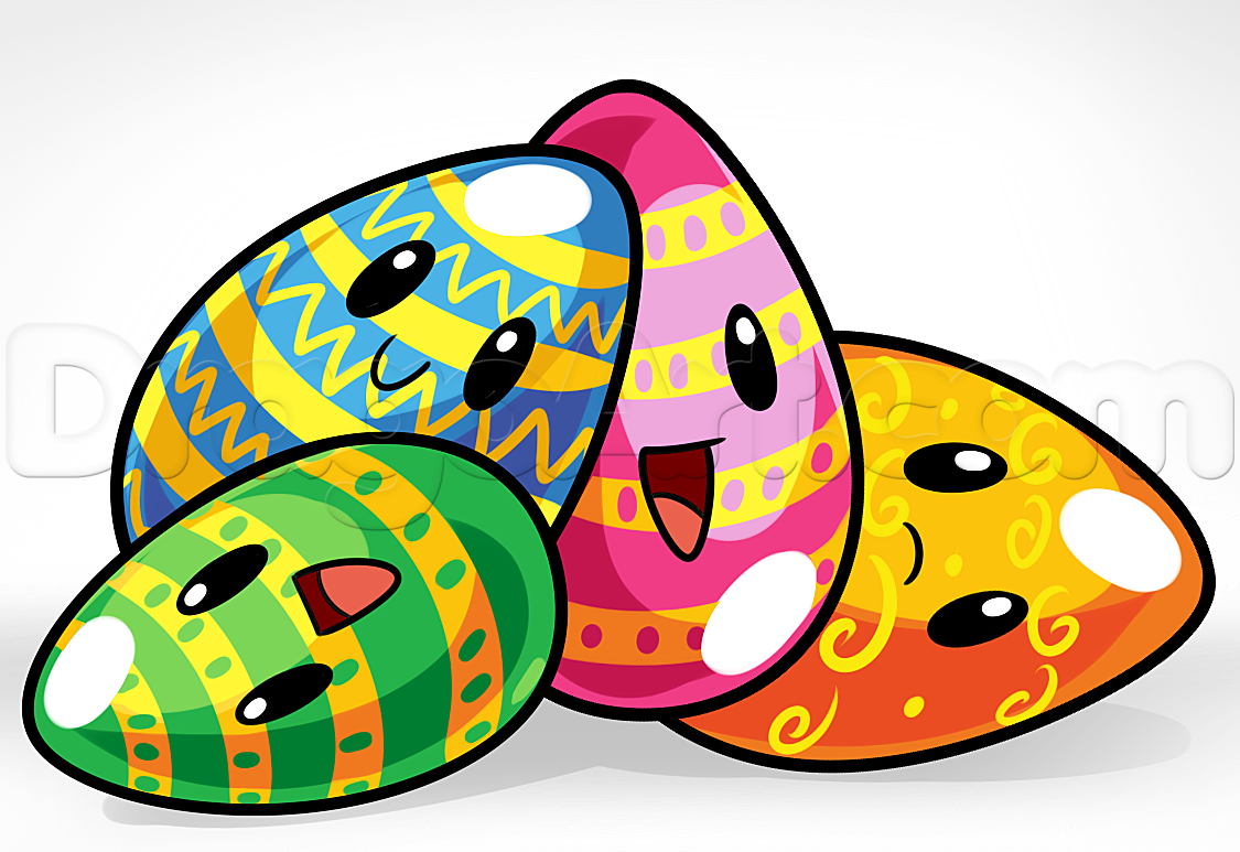1125x773 How To Draw Easter Eggs, Step - Easter Egg Drawing