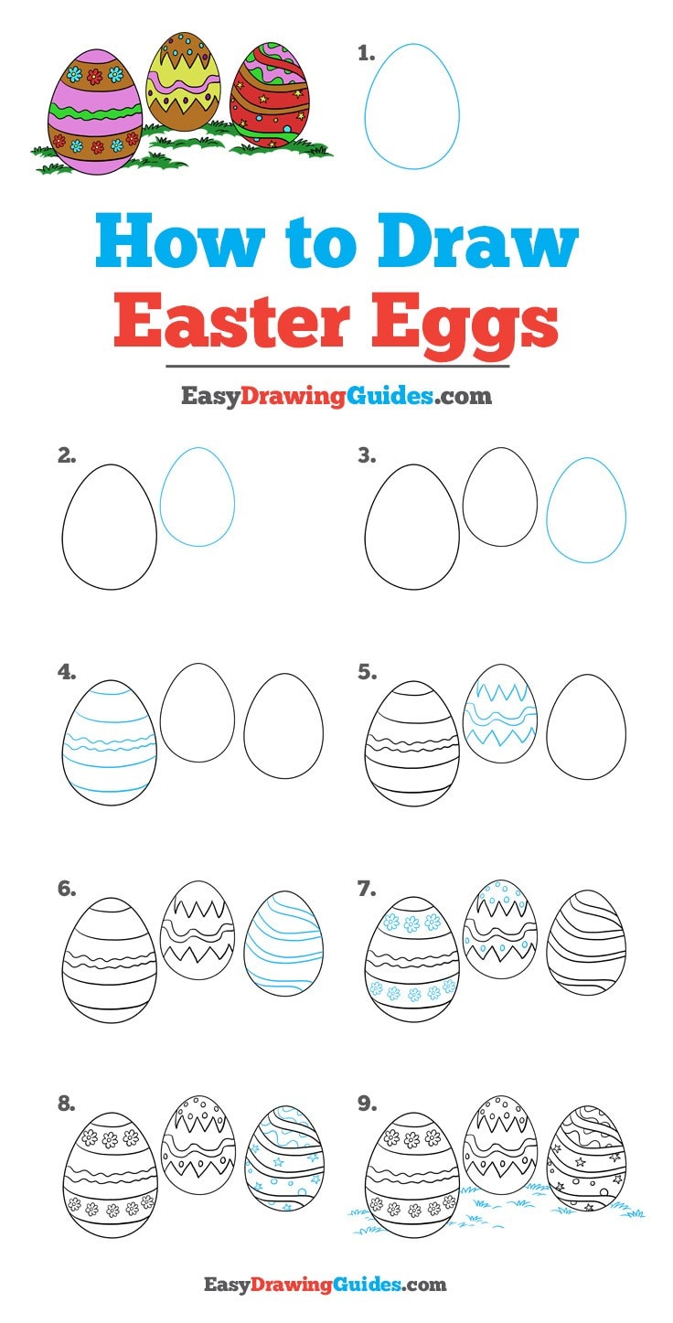 736x1447 How To Draw Easter Eggs - Easter Egg Drawing