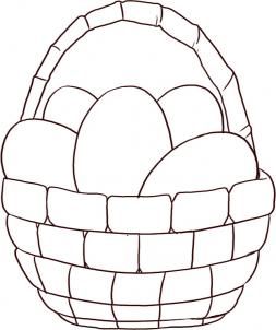 253x302 how to draw an easter egg basket step easter coloring easter - Easter Egg Drawing