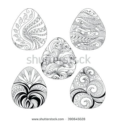 450x470 Easter Egg Designs To Draw Eggs Coloring - Easter Egg Drawing