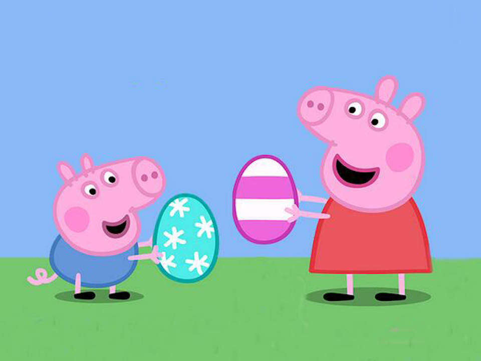 960x720 Easter Egg Hunt For Peppa - Easter Egg Drawing For Kids