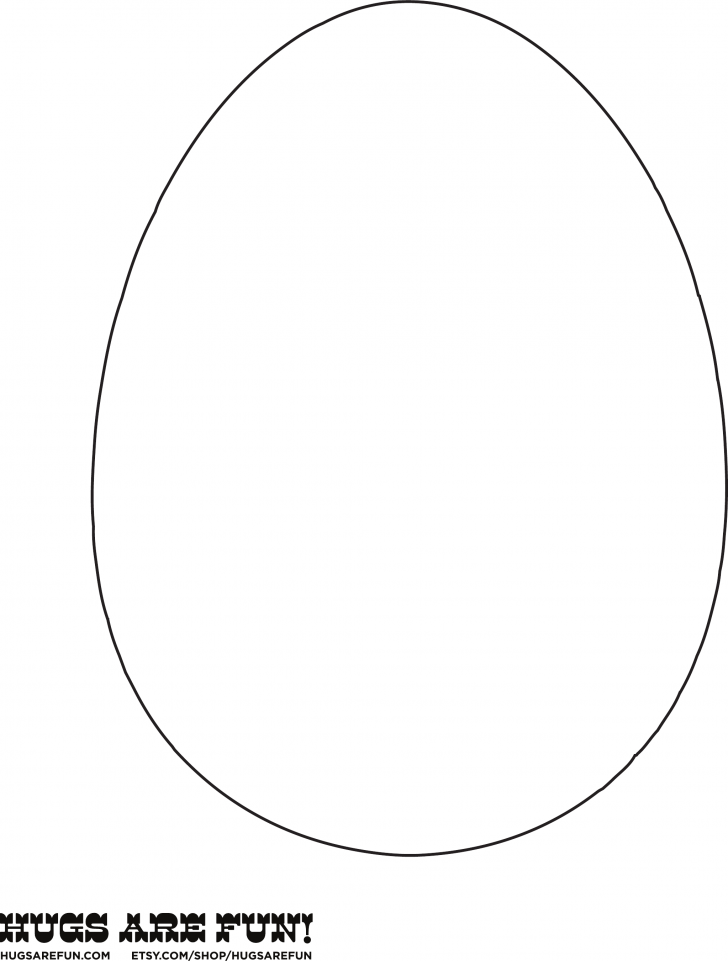 728x961 Easter Egg Template Free - Easter Egg Drawing Template