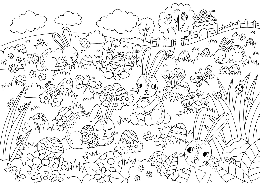 Easter Egg Hunt Drawing at Explore collection of