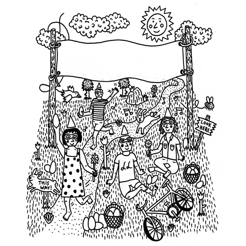 Easter Egg Hunt Drawing at Explore collection of Easter Egg Hunt Drawing